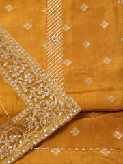 Woven Chanderi Unstitched Suit Piece With Dupatta