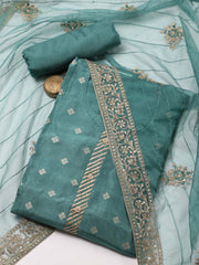 Woven Chanderi Unstitched Suit Piece With Dupatta