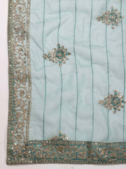 Woven Chanderi Unstitched Suit Piece With Dupatta