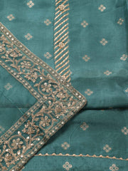 Woven Chanderi Unstitched Suit Piece With Dupatta