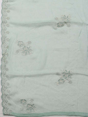 All Over Embroidery Cotton Unstitched Suit Piece With Dupatta