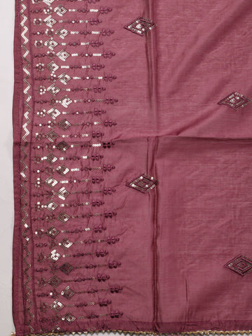 Neck Embroidery Cotton Unstitched Suit Piece With Dupatta