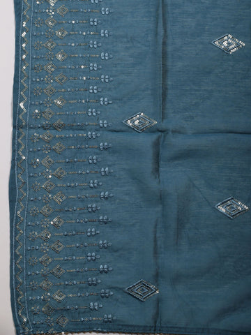 Neck Embroidery Cotton Unstitched Suit Piece With Dupatta