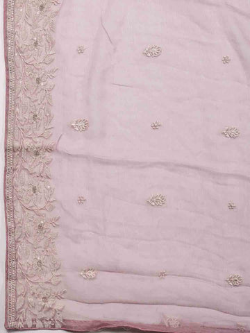 Ghera With Booti Embroidery Cotton Unstitched Suit Piece With Dupatta