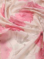 Ghera Embroidery Linen Unstitched Suit Piece With Dupatta