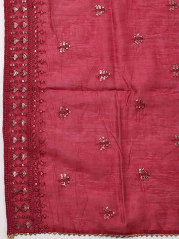 Neck Embroidery Cotton Unstitched Suit Piece With Dupatta