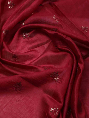 Neck Embroidery Cotton Unstitched Suit Piece With Dupatta