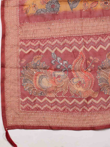 Printed Chanderi Unstitched Suit Piece With Dupatta