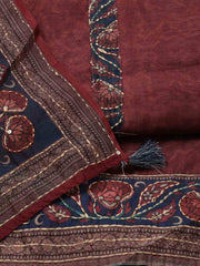 Kantha Work Chanderi Unstitched Suit Piece With Dupatta