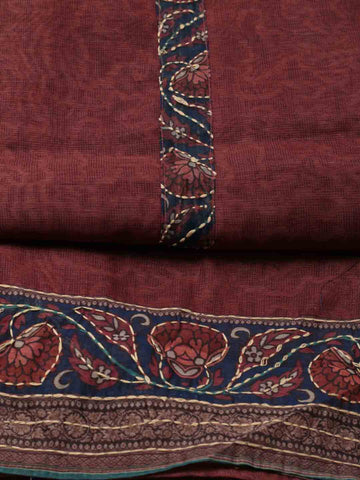 Kantha Work Chanderi Unstitched Suit Piece With Dupatta