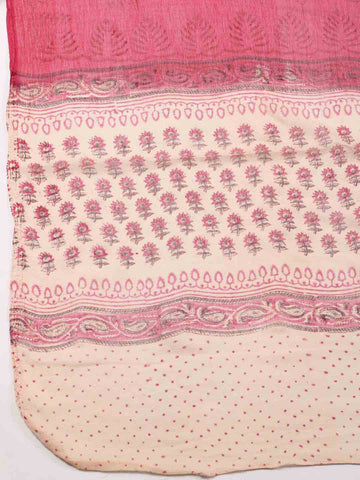 Printed Cotton Unstitched Suit Piece With Dupatta