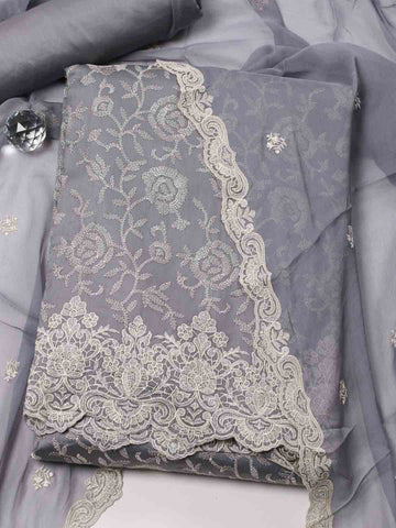 All Over Embroidery Cotton Unstitched Suit Piece With Dupatta