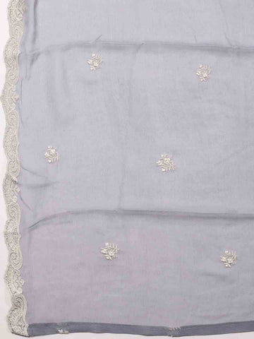 All Over Embroidery Cotton Unstitched Suit Piece With Dupatta