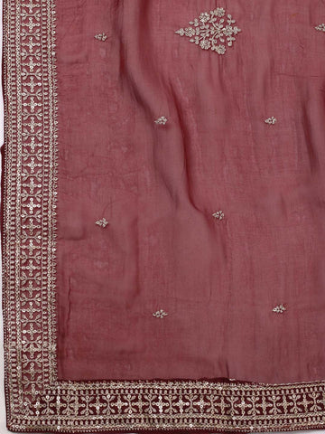 Kanjeevaram Chanderi Unstitched Suit Piece With Dupatta