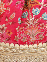 Pink Embroidered Potli Bag