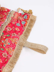 Pink Embroidered Potli Bag