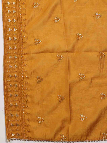 Neck Embroidery Cotton Unstitched Suit Piece With Dupatta