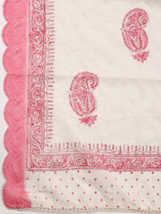 Printed Cotton Blend Unstitched Suit Piece With Dupatta