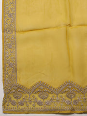 Neck Embroidery Handloom Unstitched Suit Piece With Dupatta