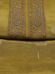 Neck Embroidery Handloom Unstitched Suit Piece With Dupatta