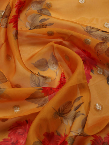 Woven Organza Unstitched Suit Piece With Dupatta