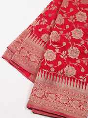 Zari Jaal Woven Crepe Saree