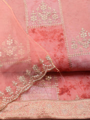 Embroidered Organza Unstitched Suit Piece With Dupatta