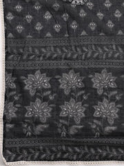 Printed Cotton Blend Unstitched Suit Piece With Dupatta