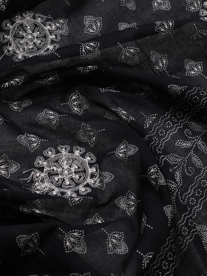 Printed Cotton Blend Unstitched Suit Piece With Dupatta