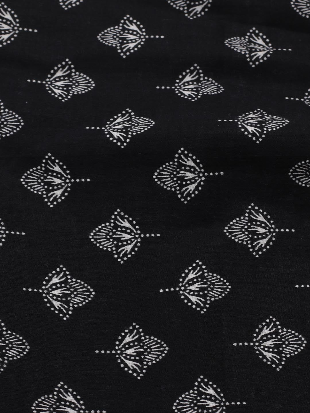 Printed Cotton Blend Unstitched Suit Piece With Dupatta