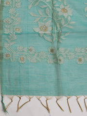 Jamdani Work Chanderi Unstitched Suit Piece With Dupatta