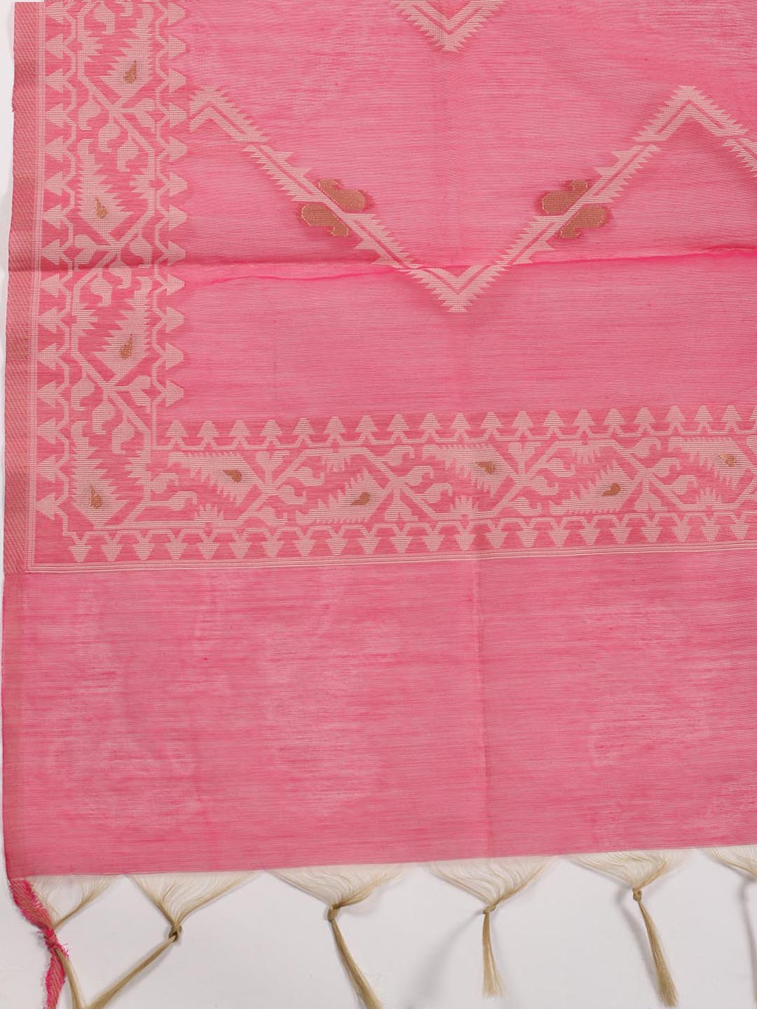 Jamdani Chanderi Unstitched Suit Piece With Dupatta