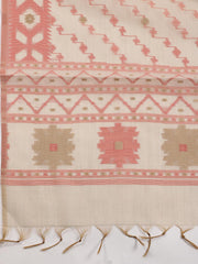 Printed Chanderi Unstitched Suit Piece With Dupatta