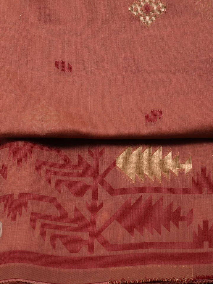 Jamdani Chanderi Unstitched Suit Piece With Dupatta