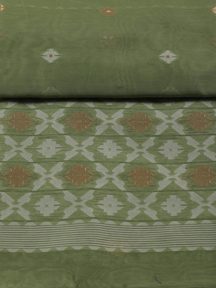 Jamdani Chanderi Unstitched Suit Piece With Dupatta