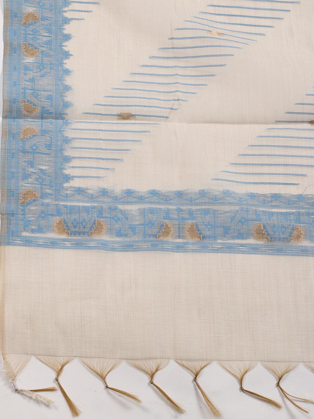 Jamdani Chanderi Unstitched Suit Piece With Dupatta