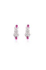 Silver AD Necklace Set With Earrings