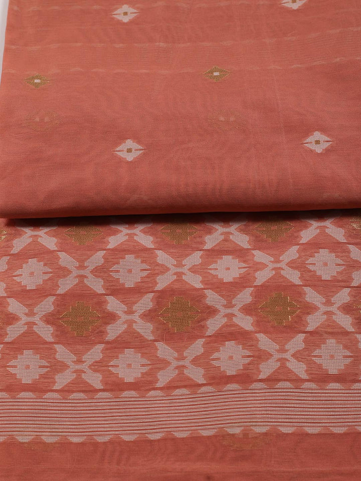 Jamdani Chanderi Unstitched Suit Piece With Dupatta