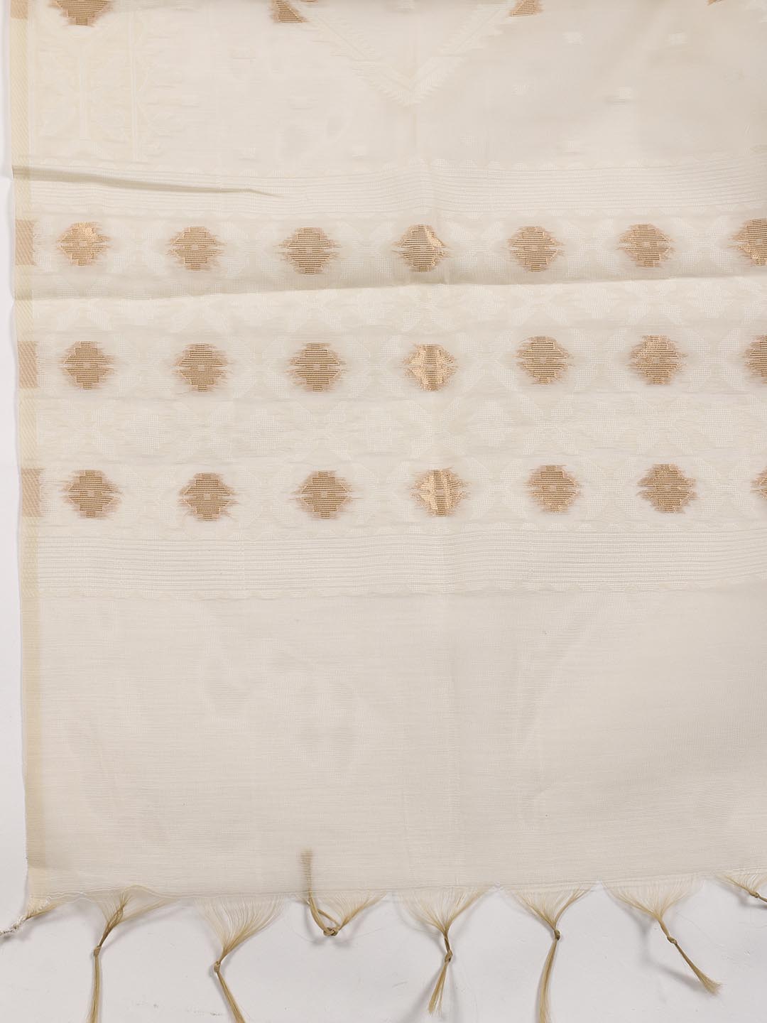Jamdani Chanderi Unstitched Suit Piece With Dupatta
