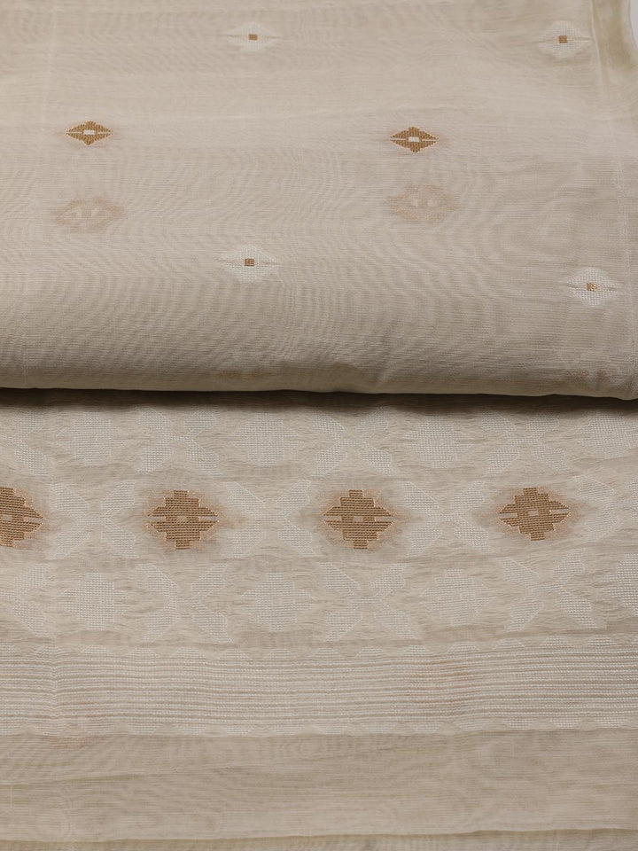 Jamdani Chanderi Unstitched Suit Piece With Dupatta