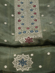 Woven Tissue Unstitched Suit Piece With Dupatta