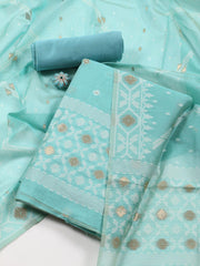 Jamdani Chanderi Unstitched Suit Piece With Dupatta