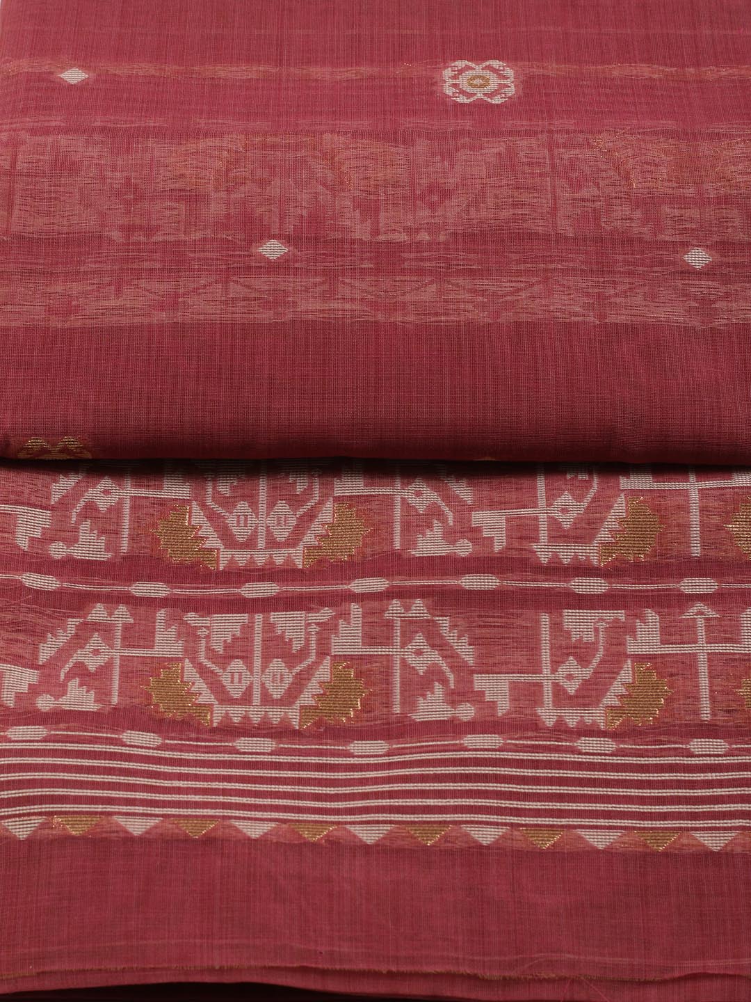 Jamdani Chanderi Unstitched Suit Piece With Dupatta