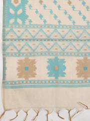 Printed Chanderi Unstitched Suit Piece With Dupatta