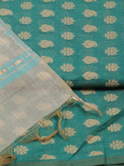 Printed Chanderi Unstitched Suit Piece With Dupatta