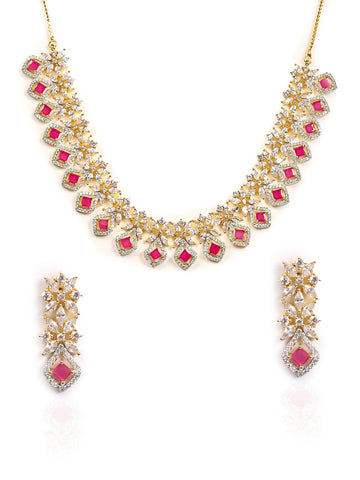 AD Necklace Set With Earrings