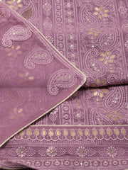 Embroidered Georgette Unstitched Suit Piece With Dupatta