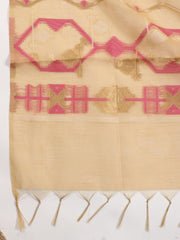 Jamdani Chanderi Unstitched Suit Piece With Dupatta