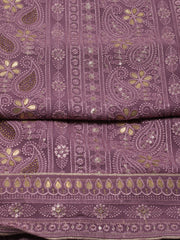 Embroidered Georgette Unstitched Suit Piece With Dupatta
