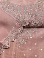 Neck Embroidery Handloom Unstitched Suit Piece With Dupatta